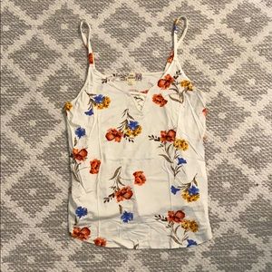 Spaghetti strap floral tank